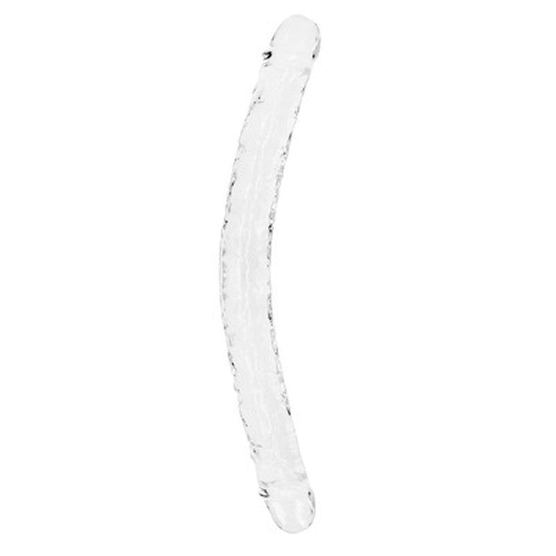 DILDO DOBLE CRYSTAL CLEAR 18 /45 CM TRANSPARENTE REALROCK