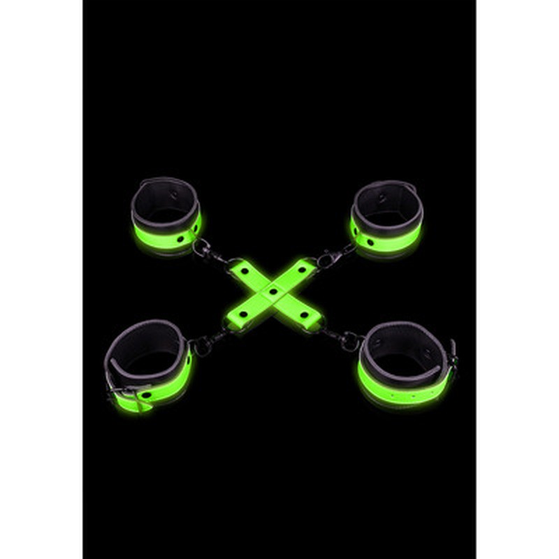 ESPOSAS PARA PUÑOS Y TOBILLOS CON HOGTIE GLOW IN THE DARK OUCH!