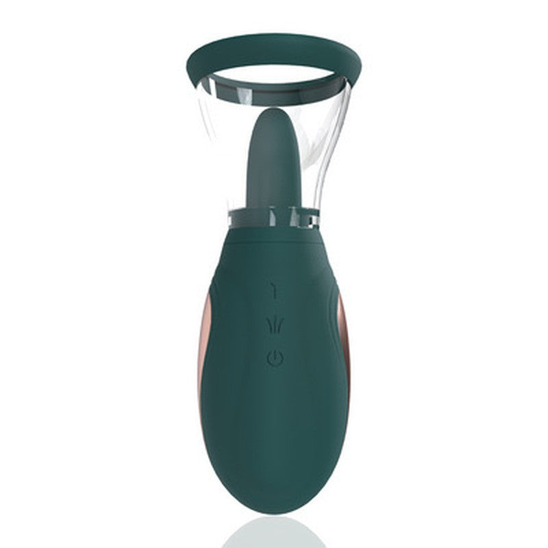 BOMBA VULVAR Y DE SENOS RECARGABLE ENHANCE FOREST GREEN PUMPED