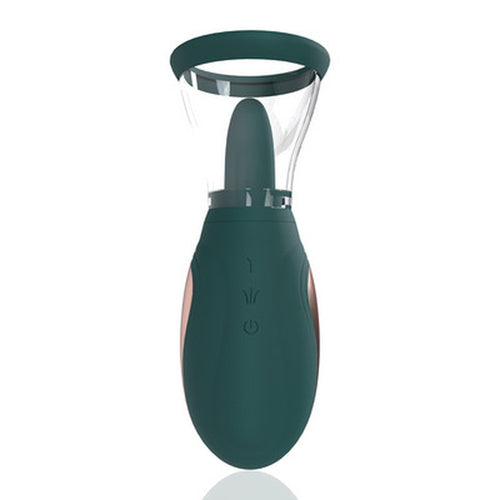 BOMBA VULVAR Y DE SENOS RECARGABLE ENHANCE FOREST GREEN PUMPED