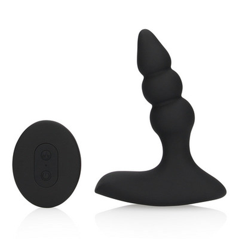 PLUG ANAL CON VIBRACIÓN Y MANDO A DISTANCIA BEADED LICORICE BLACK LOVELINE