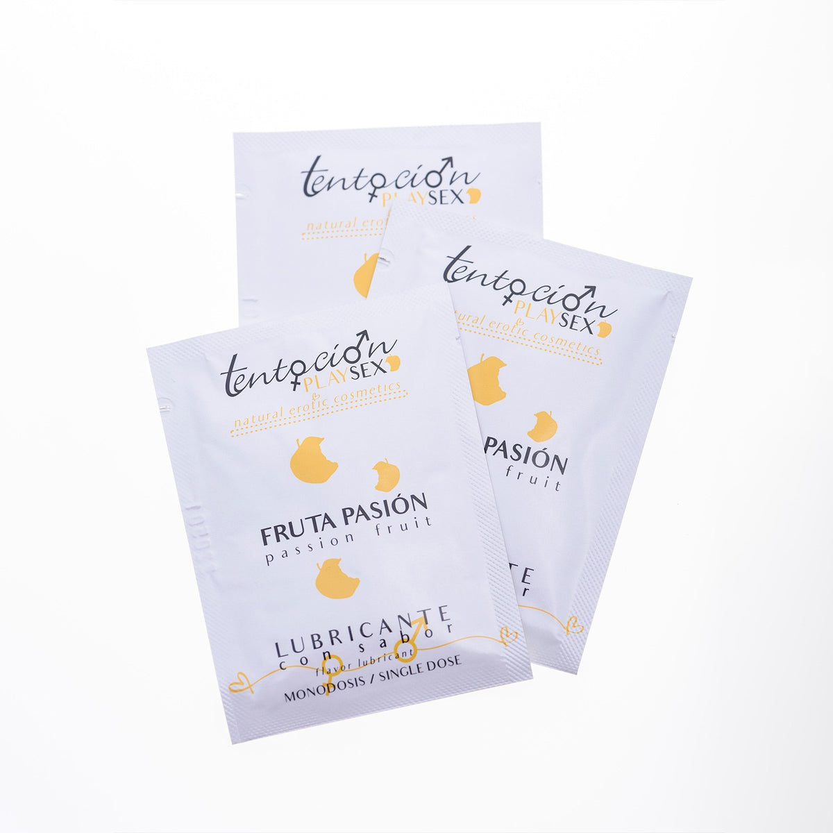 Lubricante Tentación sabor fruta de la pasión, 20x5 ml