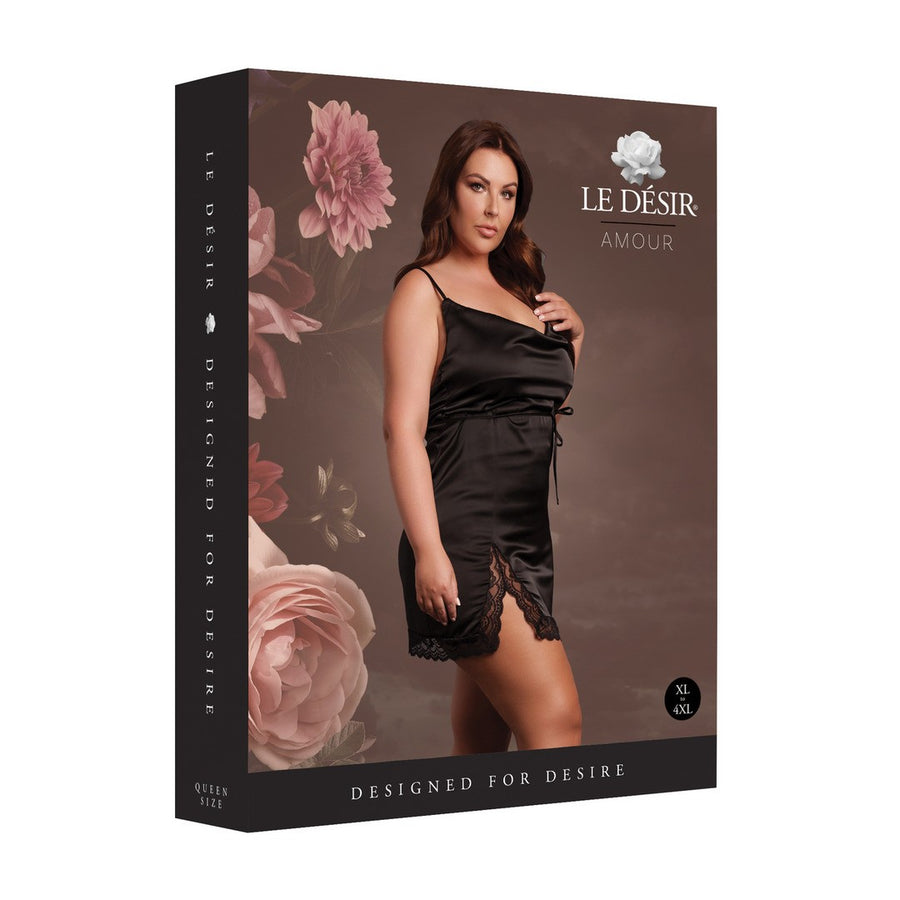 Vestido Open Back Negro Talla Queen Le Désir