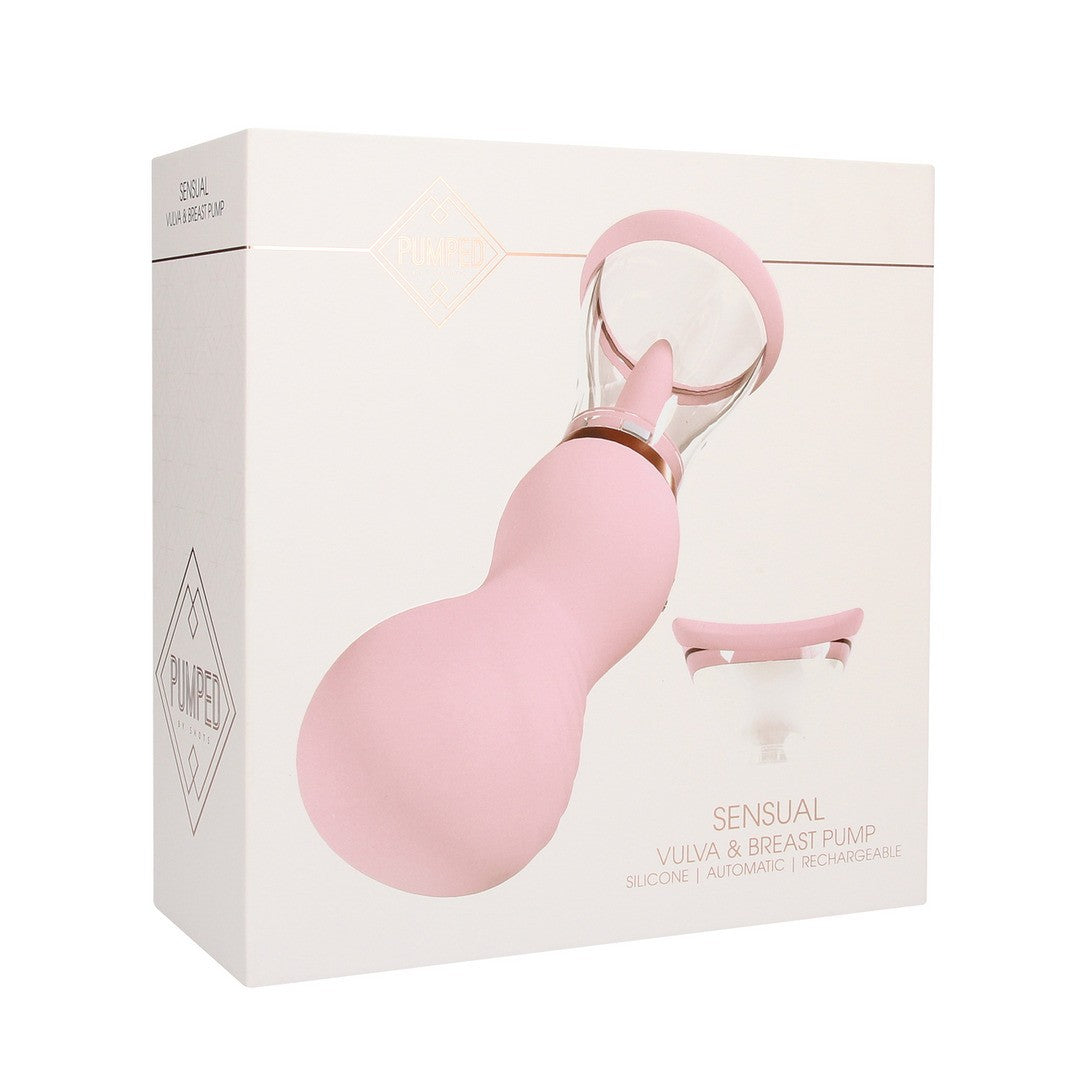 BOMBA RECARGABLE PARA LA VULVA Y EL PECHO SENSUAL ROSA PUMPED