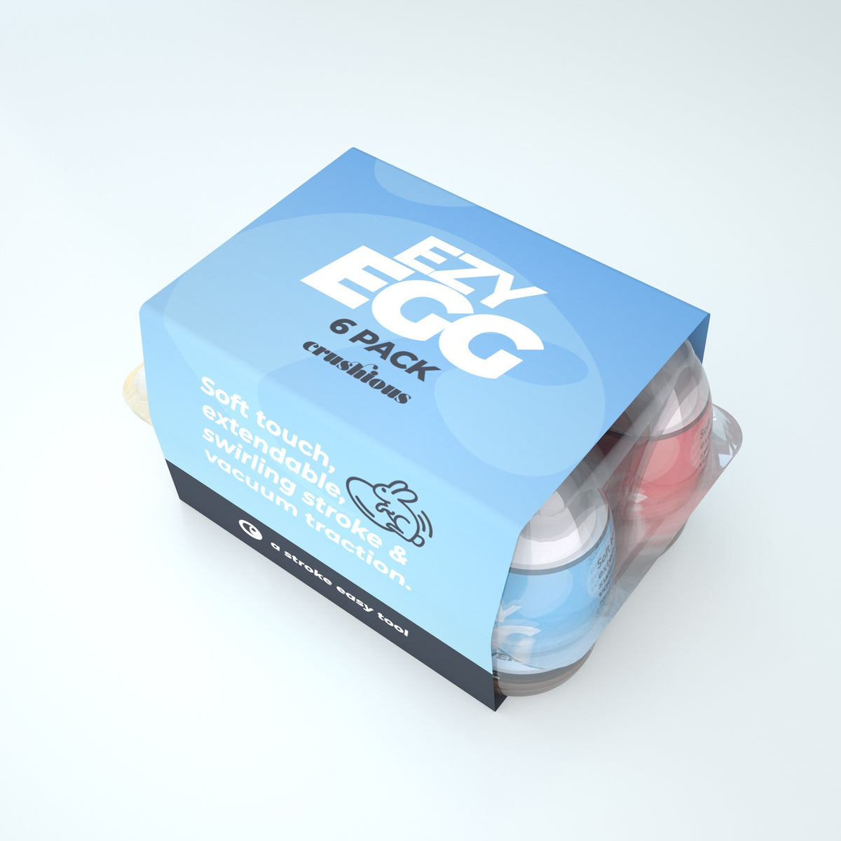 CAJA DE 6 HUEVOS MASTURBADORES EZY EGG CRUSHIOUS