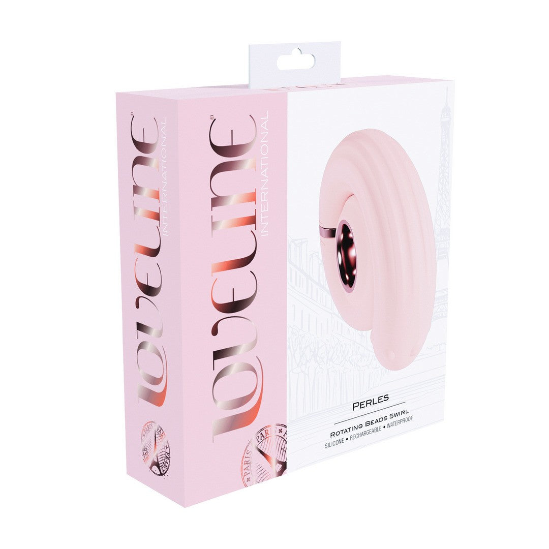 VIBRADOR CON PERLAS GIRATORIAS PERLES SWIRL ROSA LOVELINE