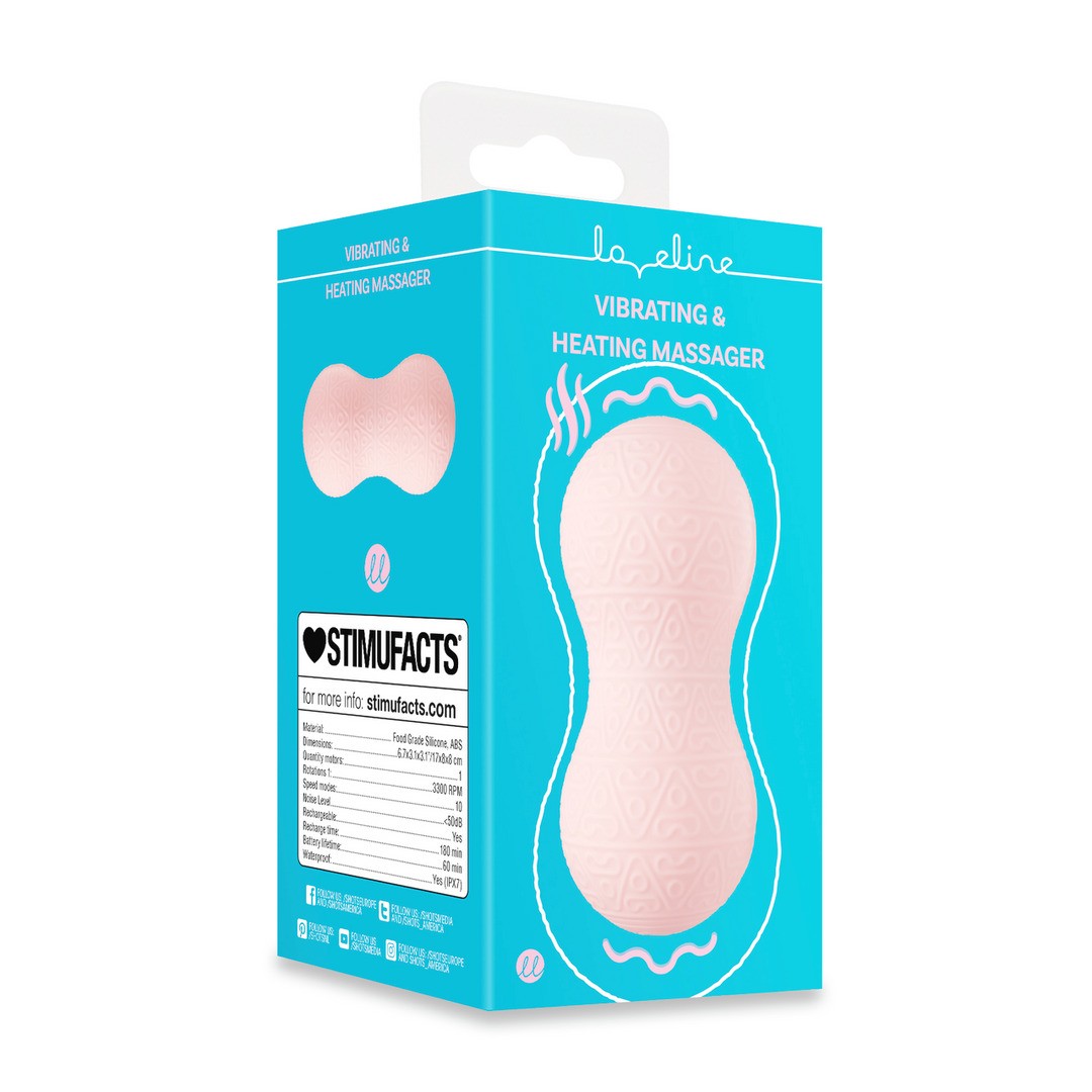 MASAJEADOR CON VIBRACIÓN Y FUNCIÓN DE CALENTAMIENTO ROSA LOVELINE