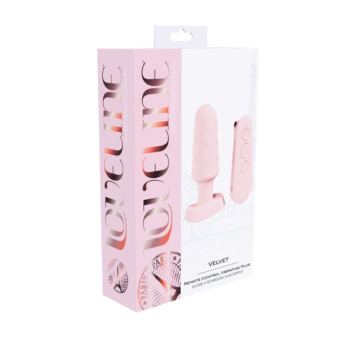 PLUG ANAL CON VIBRACIÓN Y MANDO VELVET ROSA LOVELINE