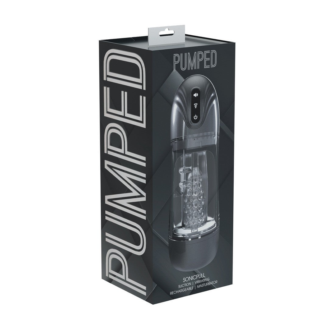 BOMBA DE MASTURBACIÓN CON SUCCIÓN Y VIBRACIÓN SONICPULL MULTIMEDIA ENHANCED GUN METAL PUMPED