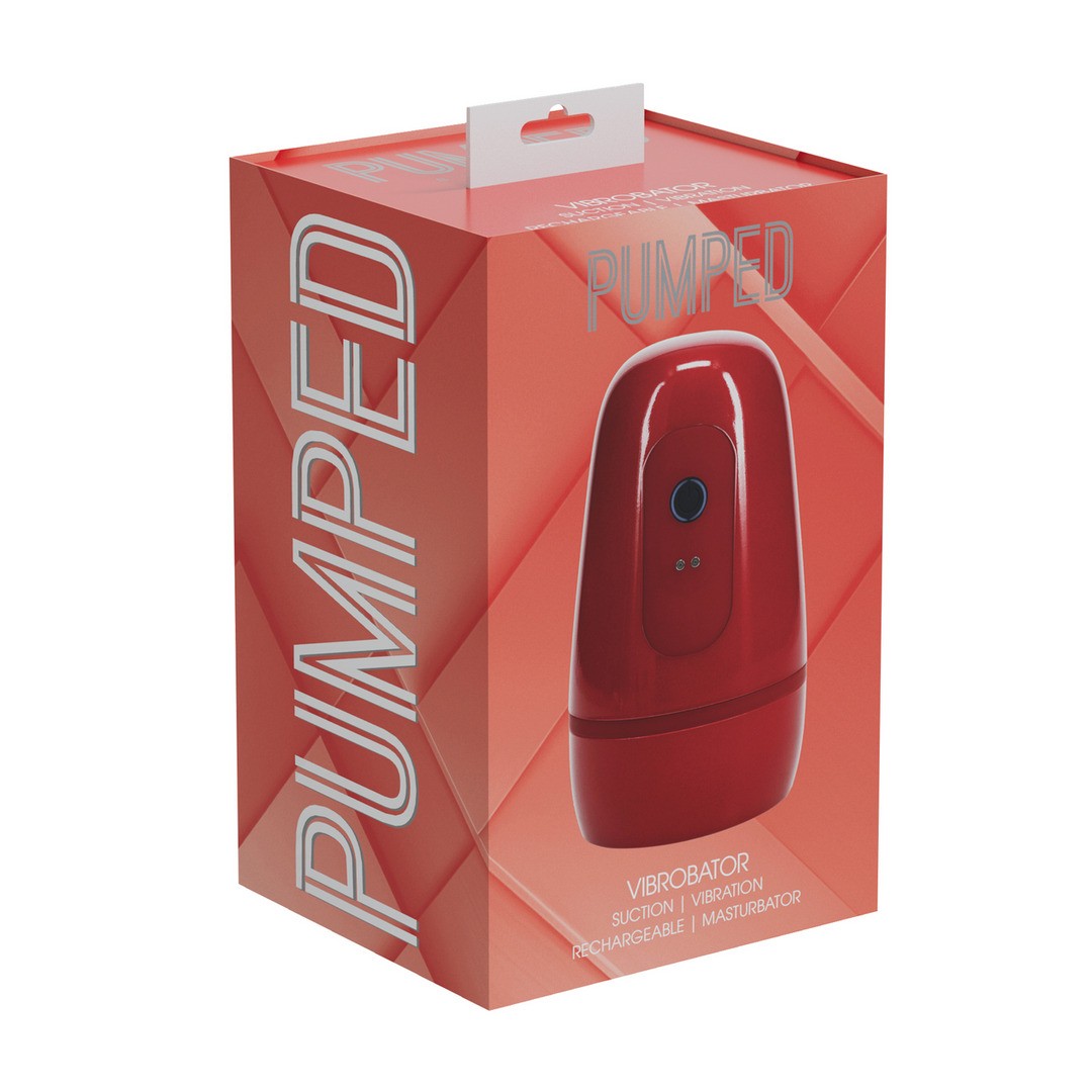 MASTURBADOR DE SUCCIÓN DE PRESIÓN NEGATIVA CON VIBRACIÓN PULSAR METALLIC RED PUMPED