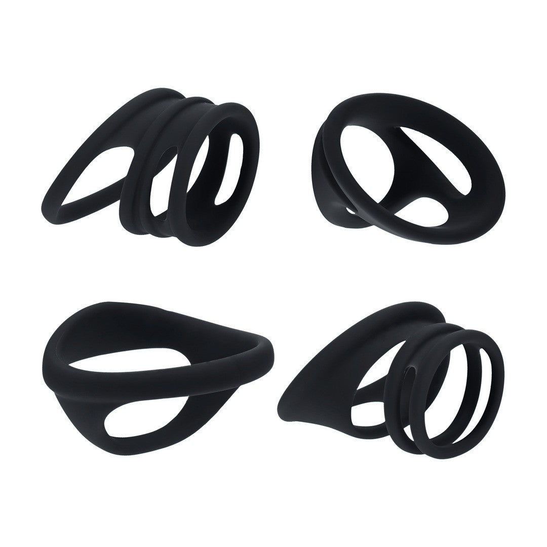 Conjunto de 4 anillos para pene y testículos LEVELZ