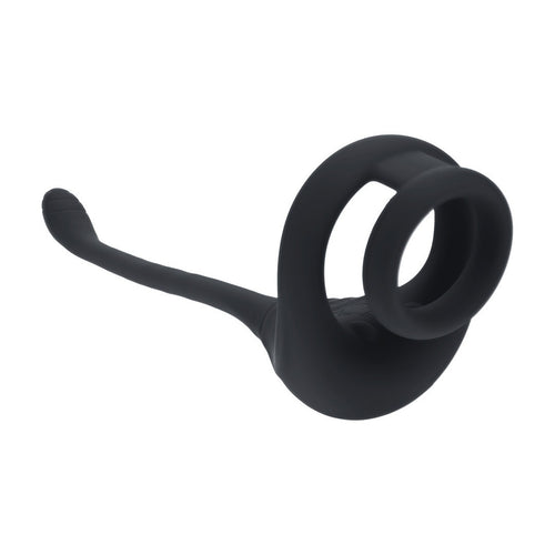 ANILLO PARA EL PENE TRI O DE SILICONA CON MANDO Y ESTIMULADOR LEVELZ