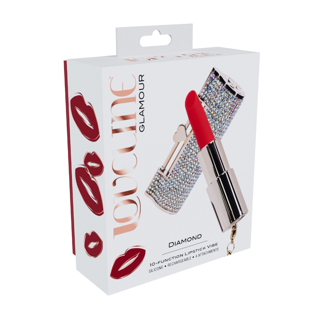 Vibrador discreto Diamond Lipstick Loveline recargable