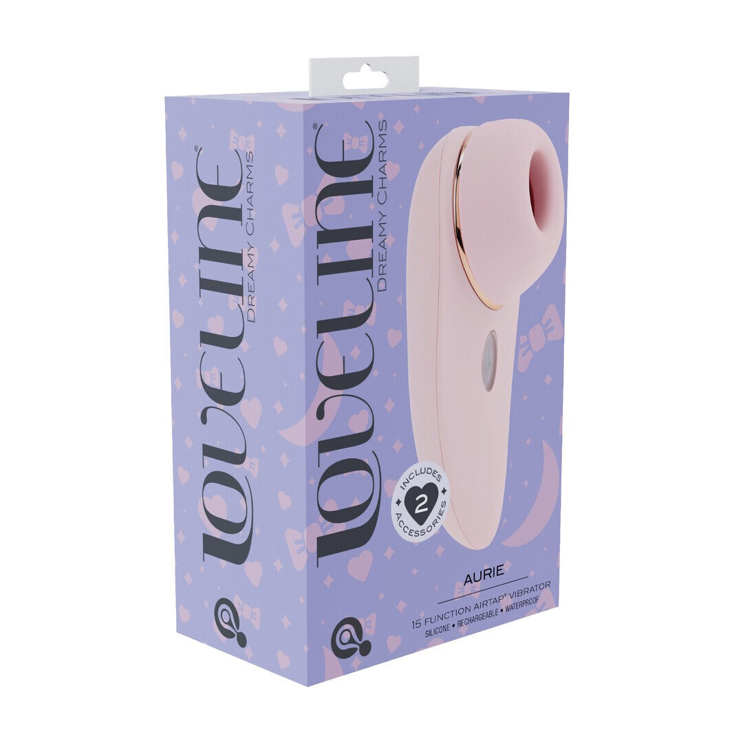 ESTIMULADOR AIRTAP CON ACCESORIOS AURIE ROSA LOVELINE