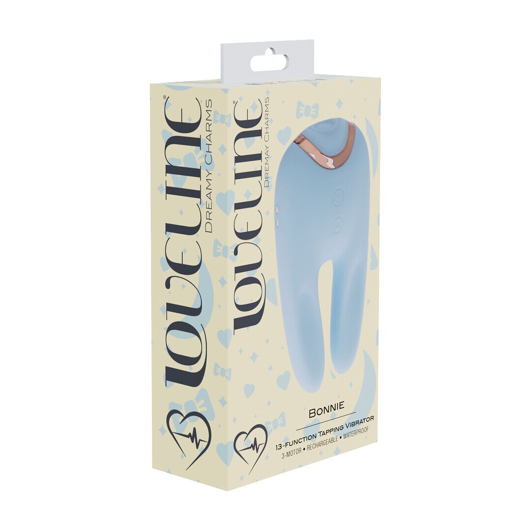 ESTIMULADOR BONNIE DOUBLE-ENDED TAPPING AZUL LOVELINE