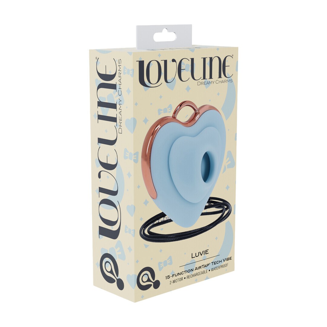 ESTIMULADOR AIRTAP HEART-SHAPED LUVIE AZUL LOVELINE