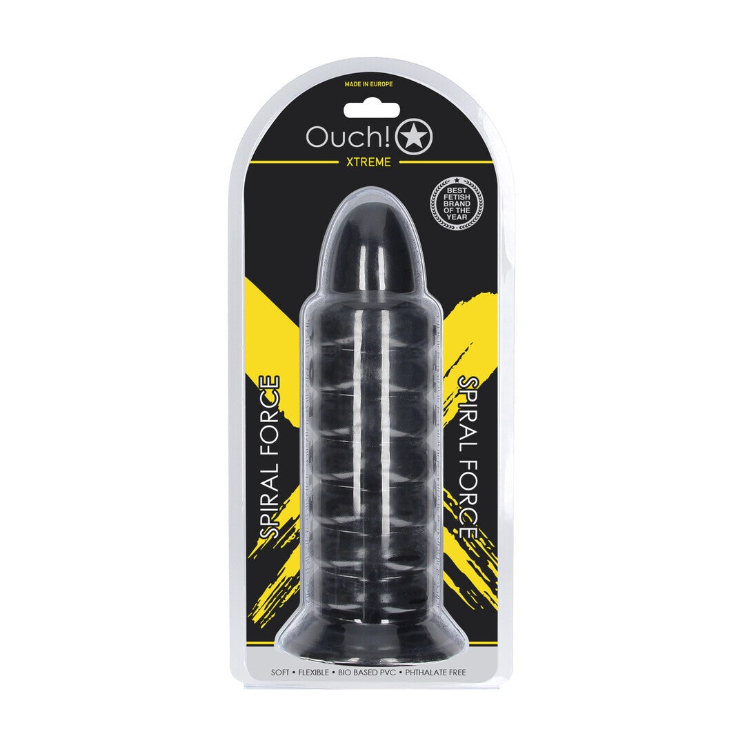 PLUG ANAL SPIRAL FORCE 23.5 CM NEGRO OUCH!