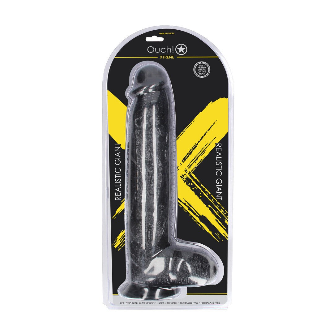 DILDO REALISTIC GIANT 32 CM NEGRO OUCH!