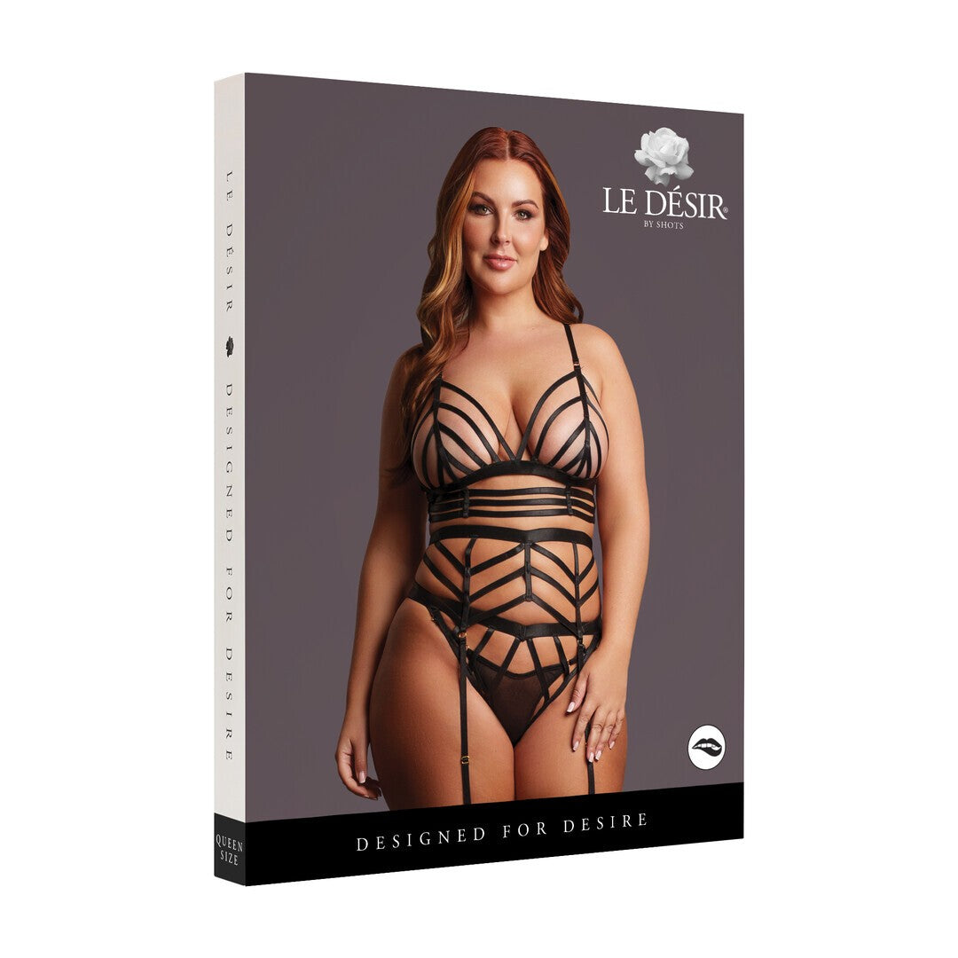 CONJUNTO DE 2 PIEZAS LOLA STRAPPY SET TALLA QUEEN LE DÉSIR