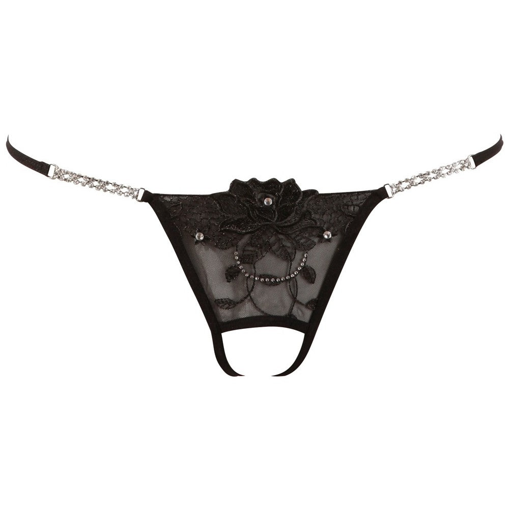 Tanga Rhinestones Con Abertura