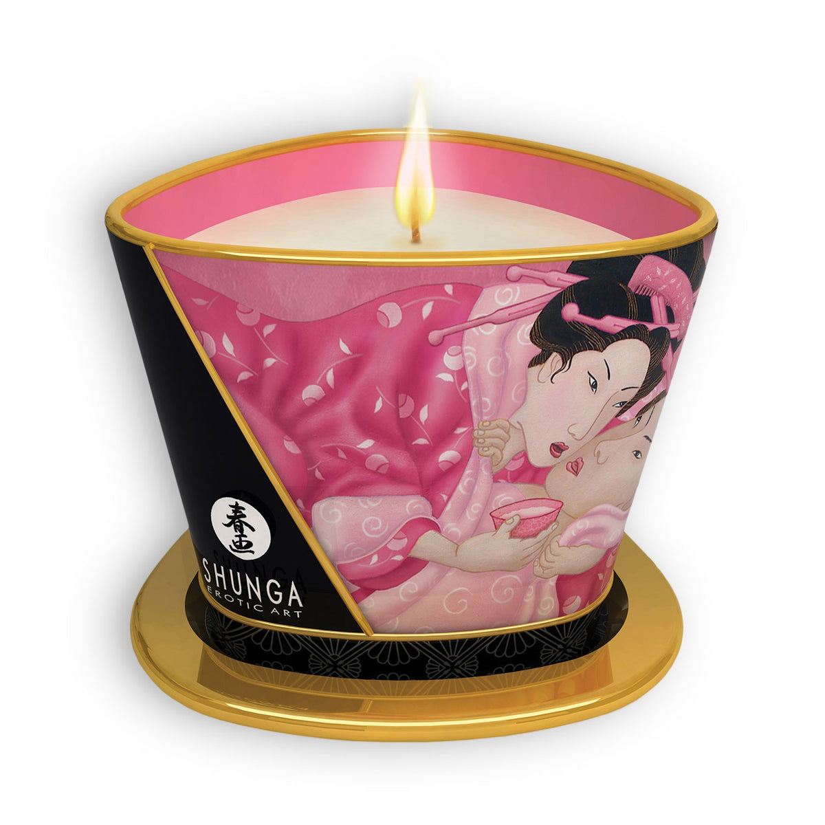 Vela de masaje Shunga Aphrodisia pétalos de rosa 170 ml