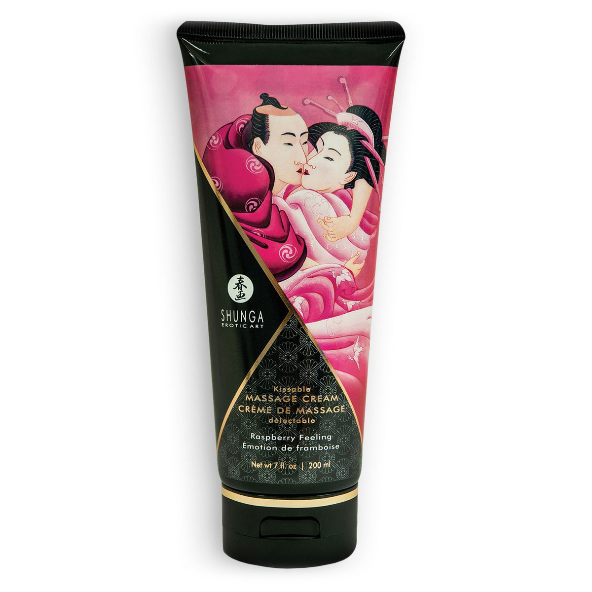 Crema de masaje comestible Shunga sabor frambuesa 200 ml