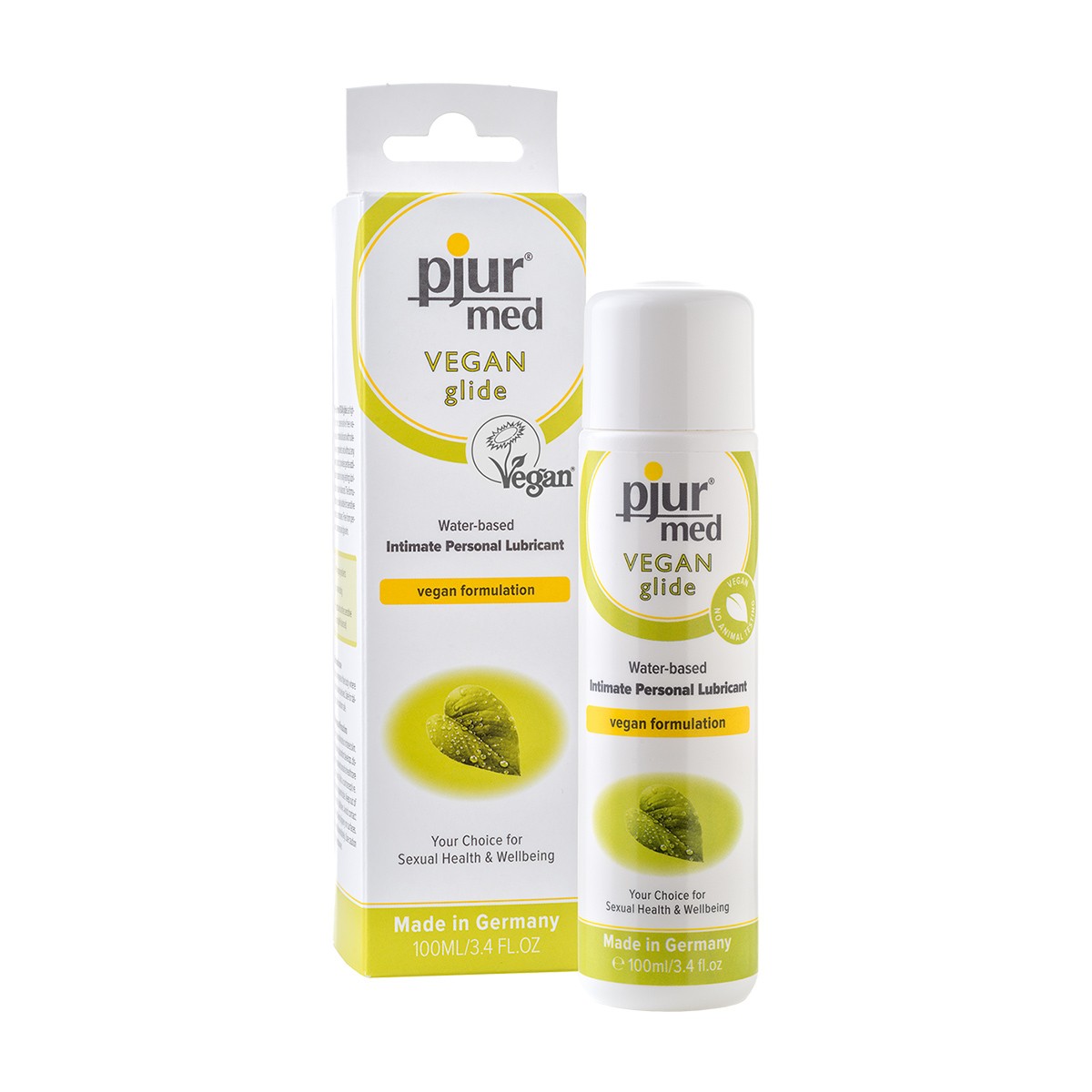 Lubricante vegano Pjur Med Vegan Glide 100 ml, base acuosa
