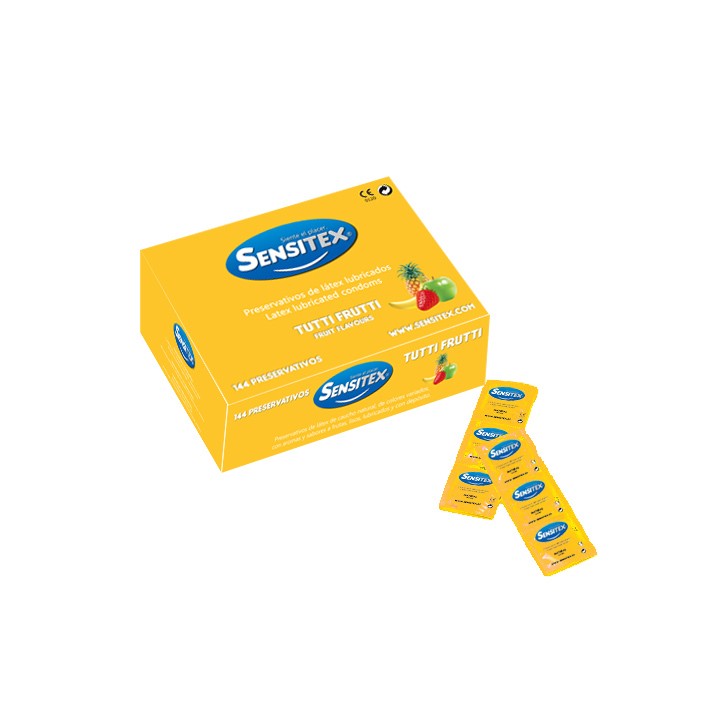 Preservativos tutti frutti con 4 sabores, 144 uds Sensitex