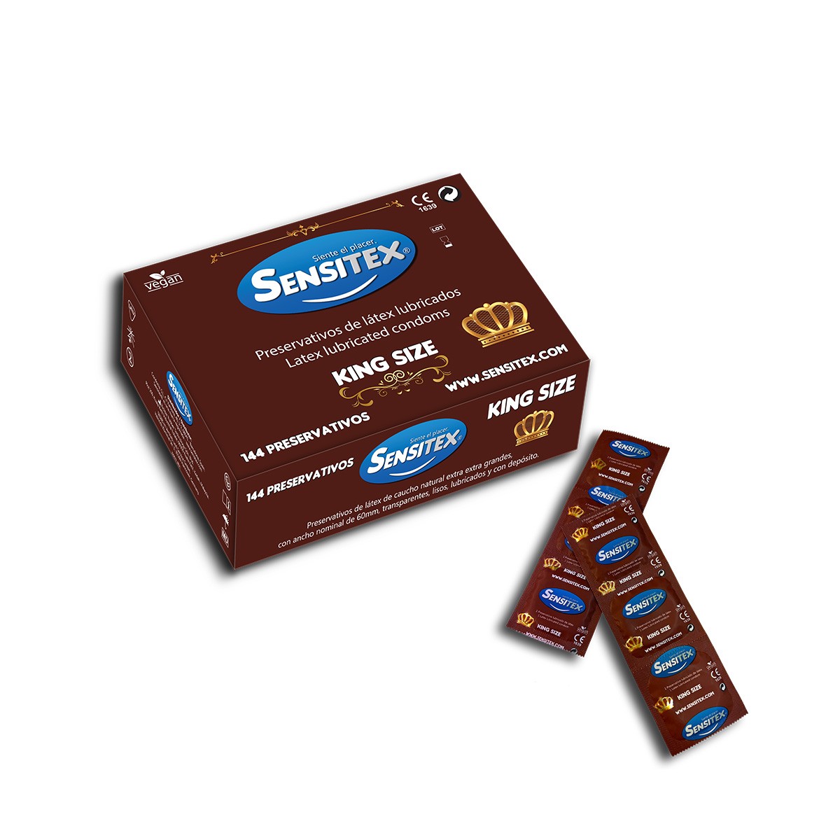 Preservativos Sensitex King Size 60 mm, 144 uds