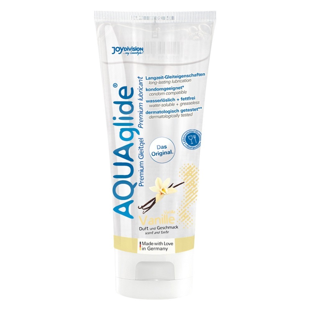 LUBRICANTE A BASE DE AGUA CON SABOR A VAINILLA AQUAGLIDE 100 ML JOYDIVISION
