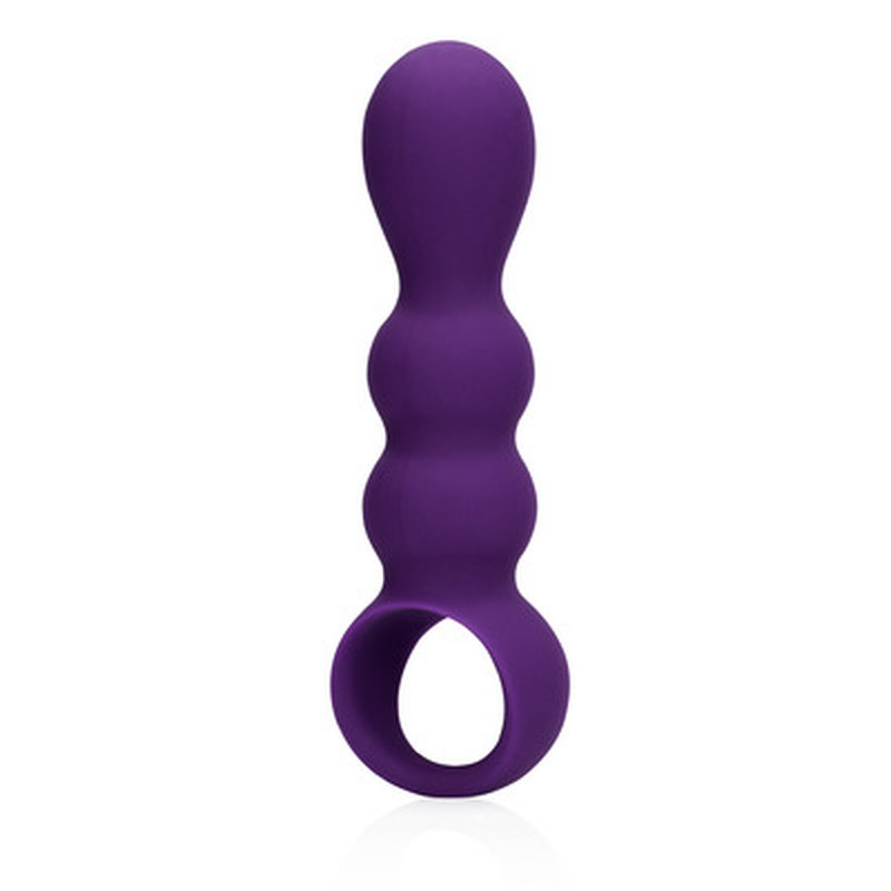 PLUG ANAL CON VIBRACIÓN EN FORMA DE LÁGRIMA CLEAR PURPLE LOVELINE