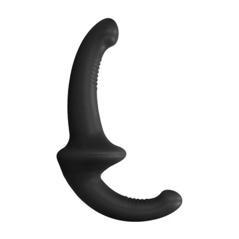 STRAP-ON DE SILICONA SIN ARNÉS NEGRO OUCH!