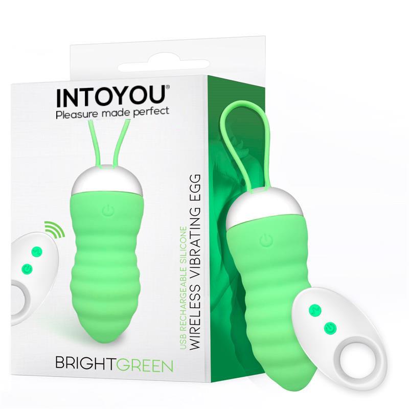 Huevo vibrador Brightgreen recargable con control remoto