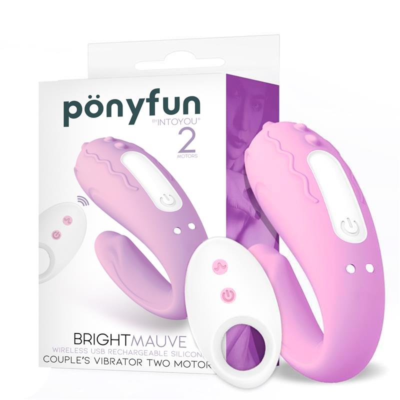 Vibrador para parejas Brightmauve INTOYOU, doble motor
