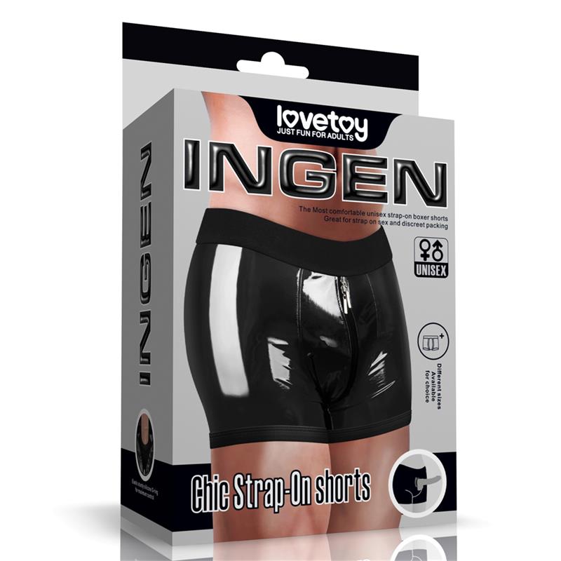 Bóxer arnés para strap-on LOVETOY con bolsillo vibrador