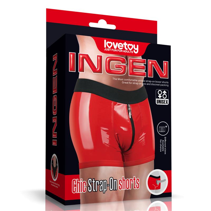 Bóxer arnés LOVETOY con anilla de silicona y bolsillo oculto