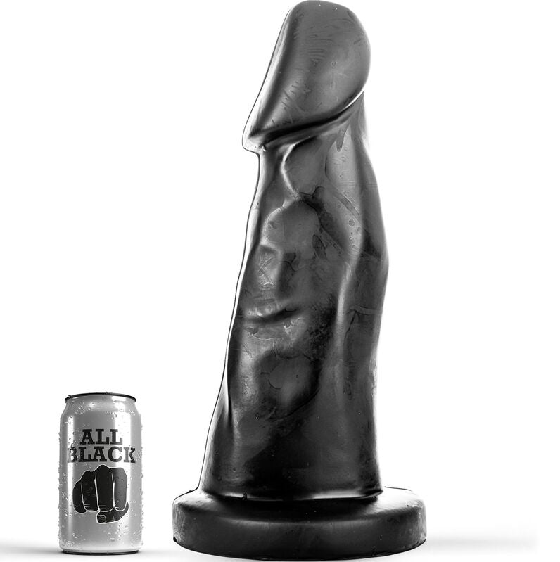 Dildo anal realista All Black de 27 cm sin vibración