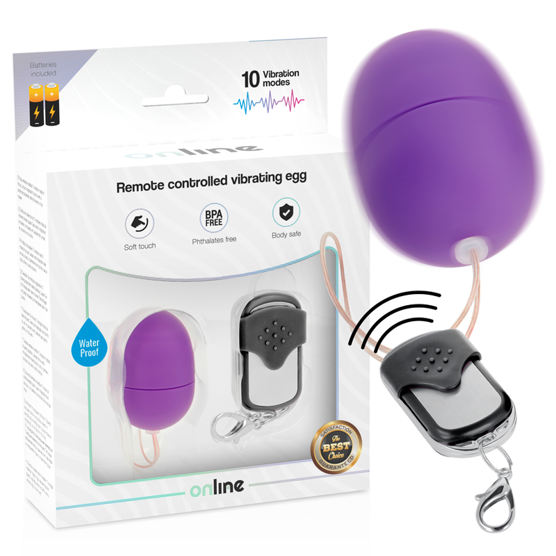 Huevo vibrador control remoto ONLINE, 10 modos de vibración