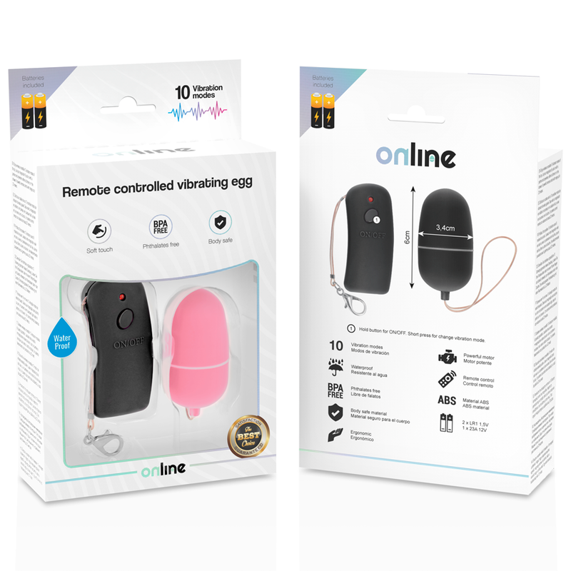 Huevo vibrador con mando a distancia, sumergible – Online