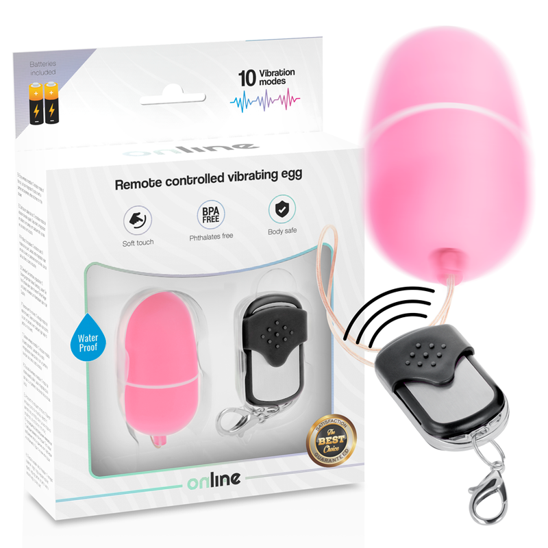 Huevo vibrador ONLINE con control remoto y 10 modos