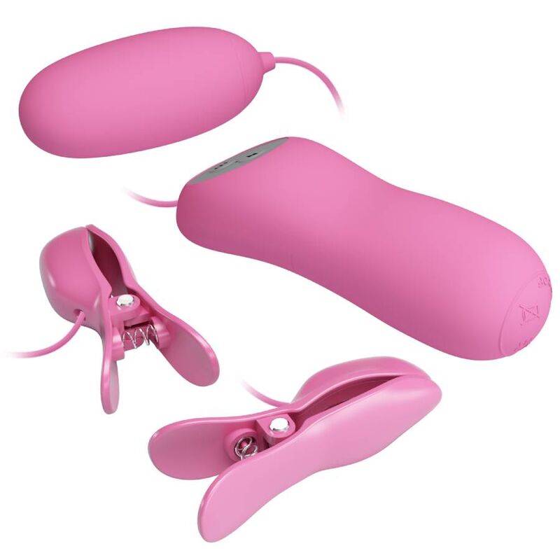 Pinzas pezones vibración y electroestimulación Pretty Love