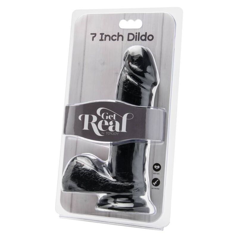 Dildo realista 18 cm con testículos de Get Real, PVC
