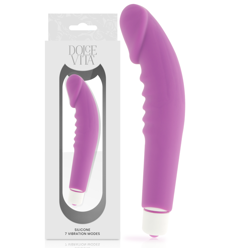 Vibrador Dolce Vita realista de silicona, 15,8 cm y 7 modos