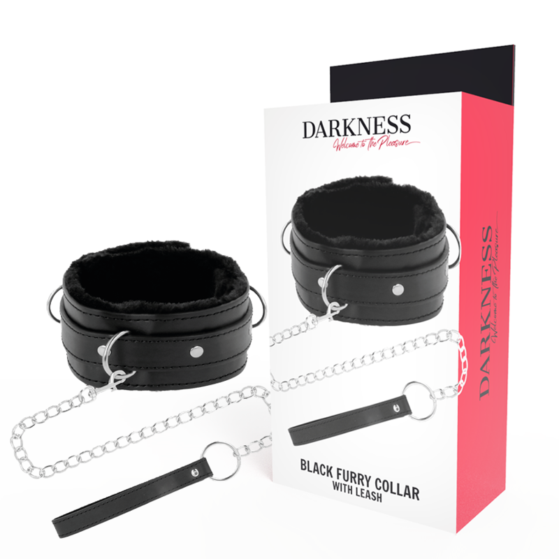 Collar de postura acolchado DARKNESS con cadena y hebilla