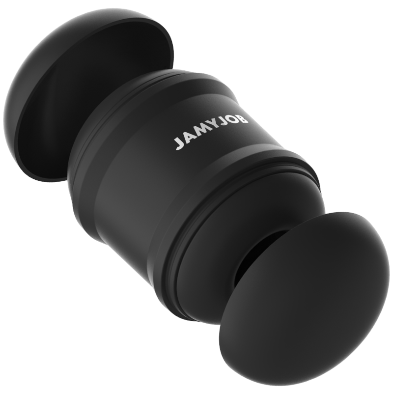 Masturbador vibrador Cassian de Jamyjob, compacto, 11 cm