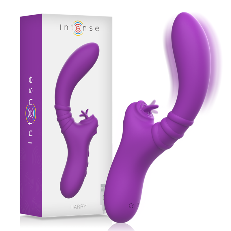Vibrador flexible con lengüeta para clítoris - Intense Harry