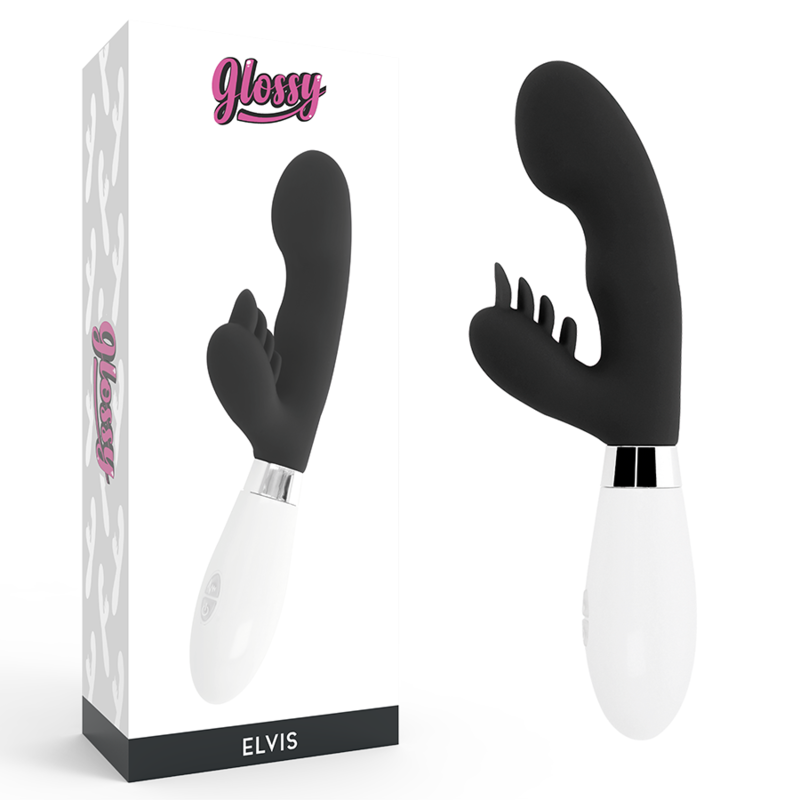 Vibrador rabbit GLOSSY Elvis, doble motor y 10 funciones