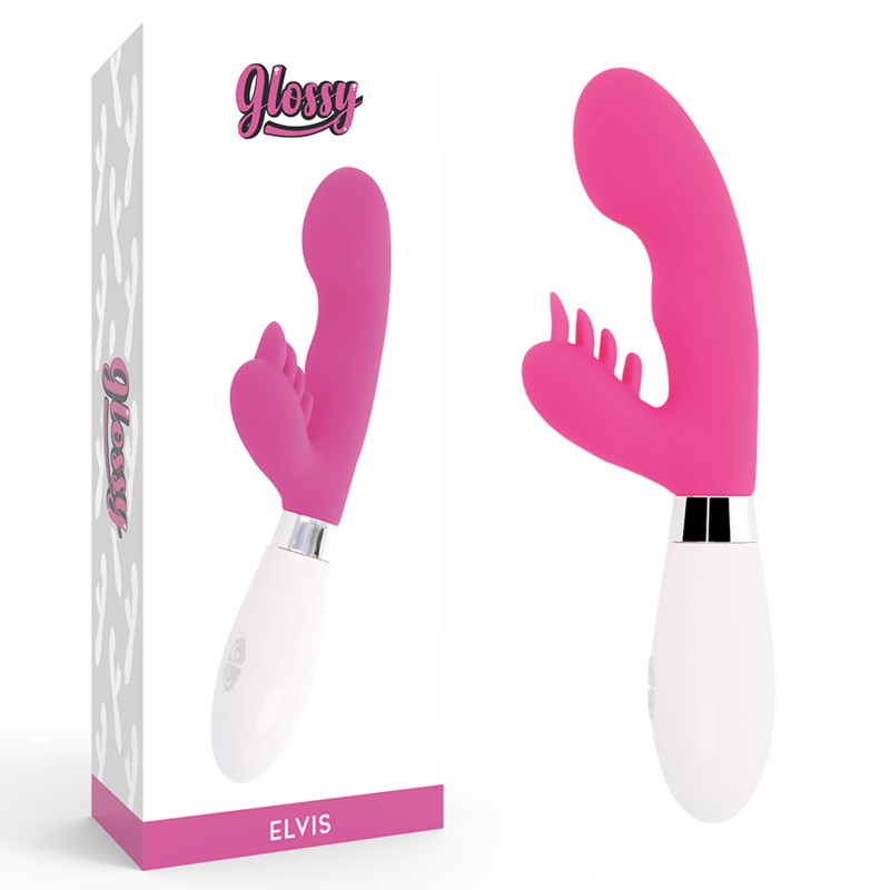 Vibrador rabbit GLOSSY Elvis, doble motor y 10 funciones