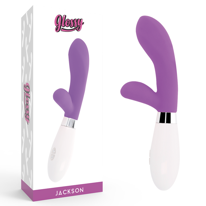 Vibrador rabbit GLOSSY Jackson, doble motor y 10 funciones