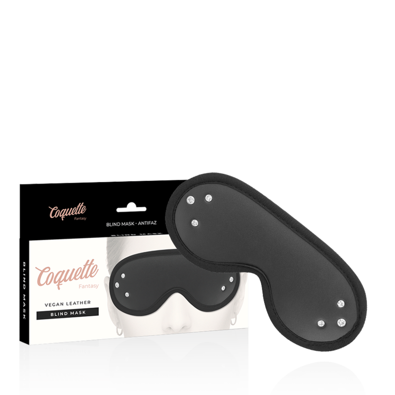 Antifaz Coquette Fantasy de cuero vegano con neopreno